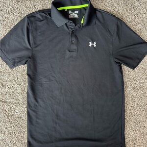 Under Armour Men's Polo Shirt in Black with White Logo